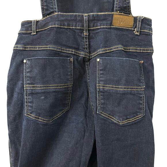 Hell Bunny Women's Bib Overalls Jeans Small Blue Stretch - Picture 15 of 16